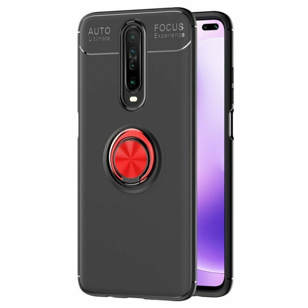 

Защитный чехол UniCase Magnetic Ring для Xiaomi Redmi K30 / Poco X2 - Black / Red