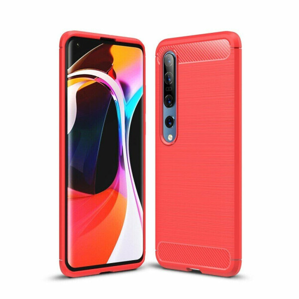 

Защитный чехол UniCase Carbon для Xiaomi Mi 10 / Mi 10 Pro - Red