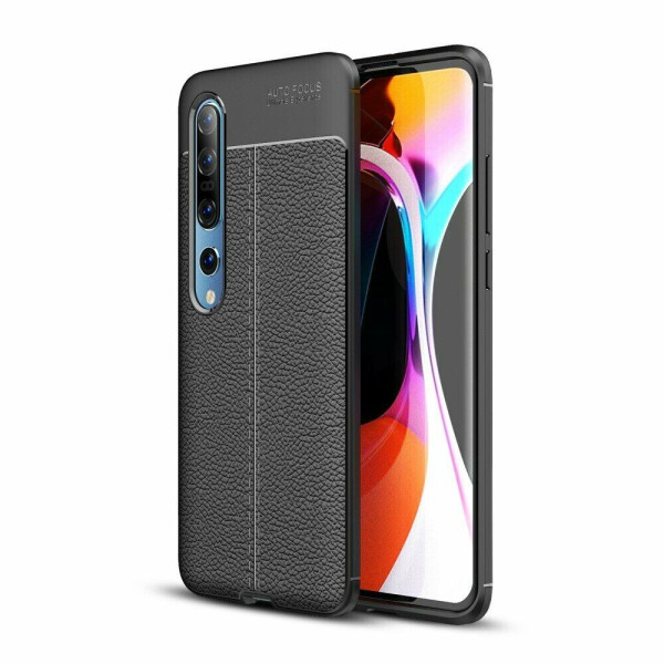 

Защитный чехол Deexe Leather Cover для Xiaomi Mi 10 / Mi 10 Pro - Black