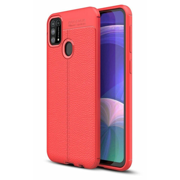 

Защитный чехол Deexe Leather Cover для Samsung Galaxy M31 (M315) - Red