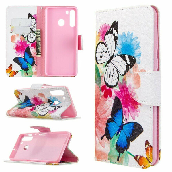 

Чехол-книжка Deexe Color Wallet для Samsung Galaxy A21 (A215) - Butterflies