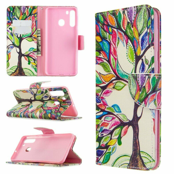

Чехол-книжка Deexe Color Wallet для Samsung Galaxy A21 (A215) - Life Tree