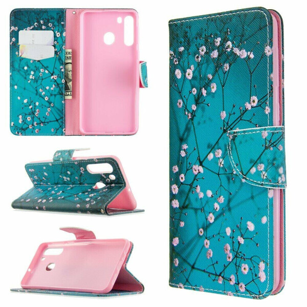 

Чехол-книжка Deexe Color Wallet для Samsung Galaxy A21 (A215) - Flower Branches