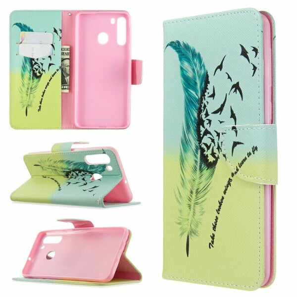 

Чехол-книжка Deexe Color Wallet для Samsung Galaxy A21 (A215) - Feather