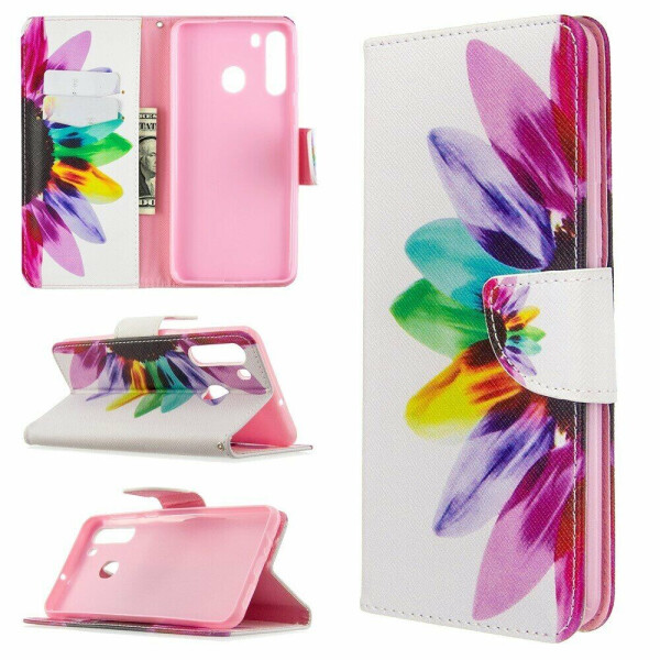 

Чехол-книжка Deexe Color Wallet для Samsung Galaxy A21 (A215) - Colorful Petals