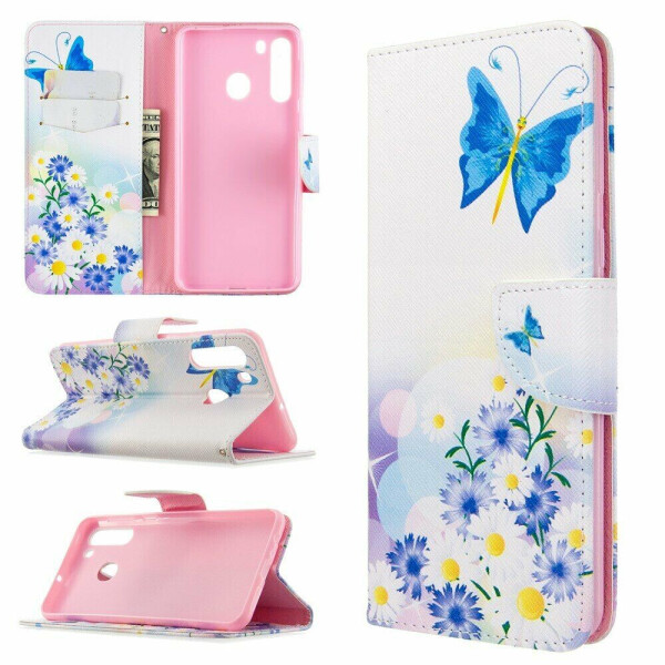 

Чехол-книжка Deexe Color Wallet для Samsung Galaxy A21 (A215) - Blue Butterfly