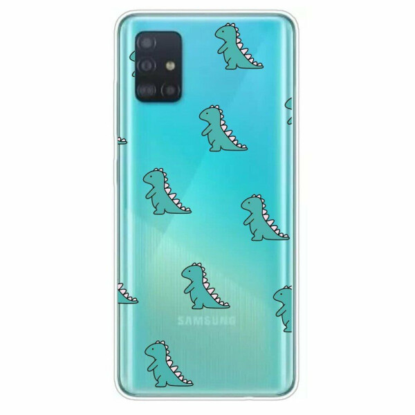 

Силиконовый (TPU) чехол Deexe Pretty Glossy для Samsung Galaxy A51 (А515) - Green Dinosaurs