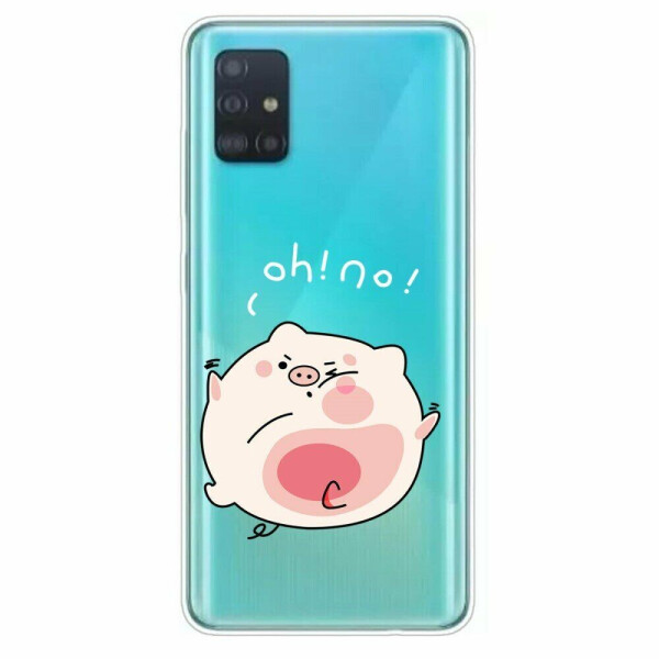 

Силиконовый (TPU) чехол Deexe Pretty Glossy для Samsung Galaxy A51 (А515) - Pink Pig