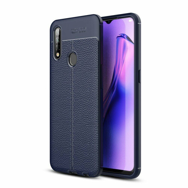 

Защитный чехол Deexe Leather Cover для OPPO A31 - Blue