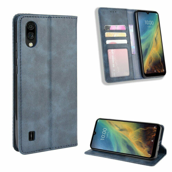 

Чехол Deexe Retro Style для ZTE Blade A5 (2020) - Blue