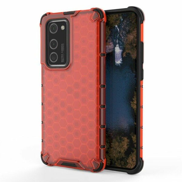 

Защитный чехол Deexe Honeycomb Series для Huawei P40 Pro - Red