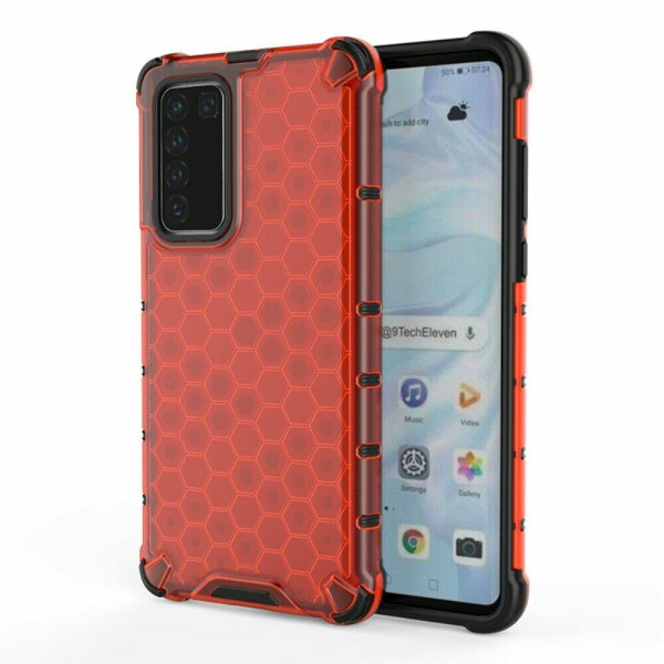 

Защитный чехол Deexe Honeycomb Series для Huawei P40 - Red