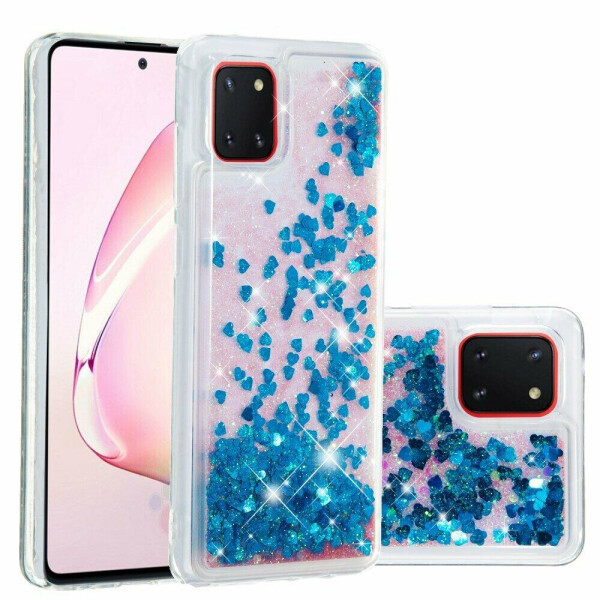 

Силиконовый (TPU) чехол Deexe Liquid Glitter для Samsung Galaxy Note 10 Lite (N770) - Blue