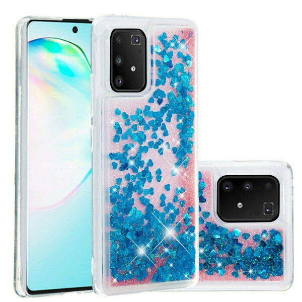 

Силиконовый (TPU) чехол Deexe Liquid Glitter для Samsung Galaxy S10 Lite (G770) - Blue