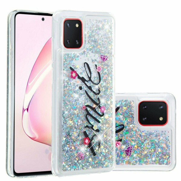 

Силиконовый (TPU) чехол Deexe Fashion Glitter для Samsung Galaxy Note 10 Lite (N770) - Smile