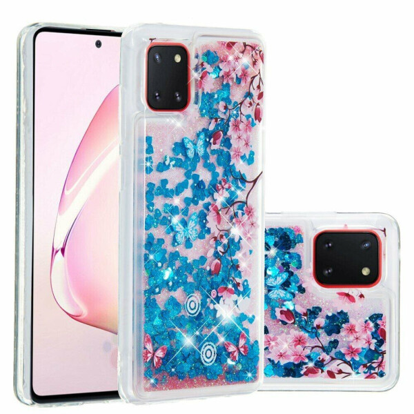 

Силиконовый (TPU) чехол Deexe Fashion Glitter для Samsung Galaxy Note 10 Lite (N770) - Flower Branch