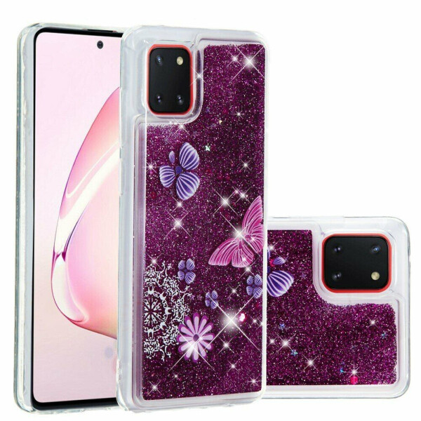 

Силиконовый (TPU) чехол Deexe Fashion Glitter для Samsung Galaxy Note 10 Lite (N770) - Butterflies