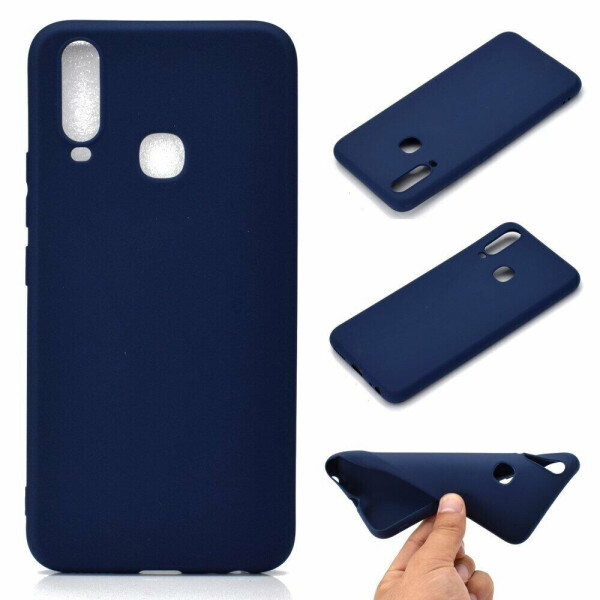

Силиконовый (TPU) чехол Deexe Matte Case для VIVO Y17 - Dark Blue