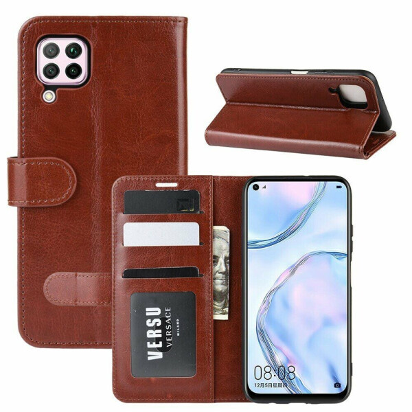 

Чехол Deexe Wallet Style для Huawei P40 Lite - Brown