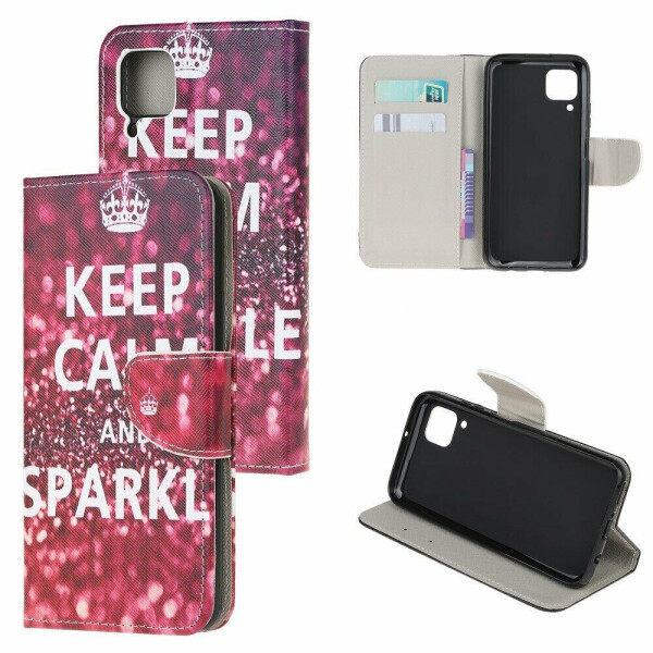 

Чехол-книжка Deexe Color Wallet для Huawei P40 Lite - Keep Calm and Sparkle