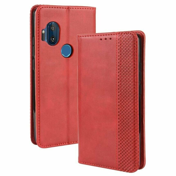 Чехол Deexe Retro Style для Motorola One Hyper - Red