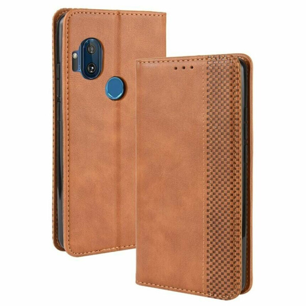 

Чехол Deexe Retro Style для Motorola One Hyper - Brown