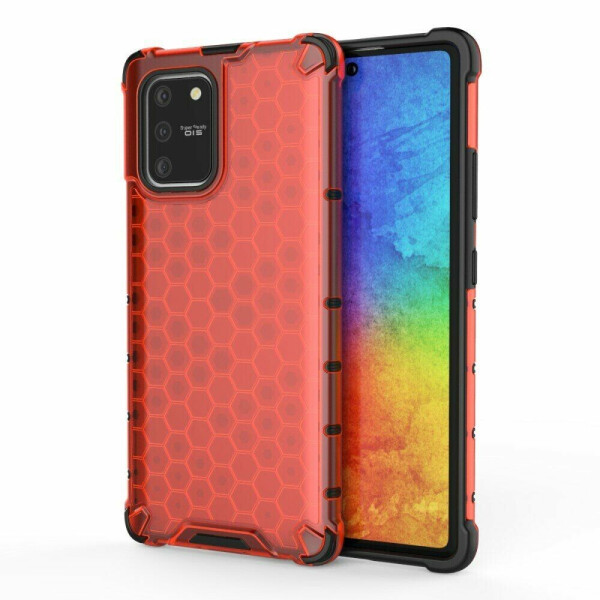 

Защитный чехол Deexe Honeycomb Series для Samsung Galaxy S10 Lite (G770) - Red