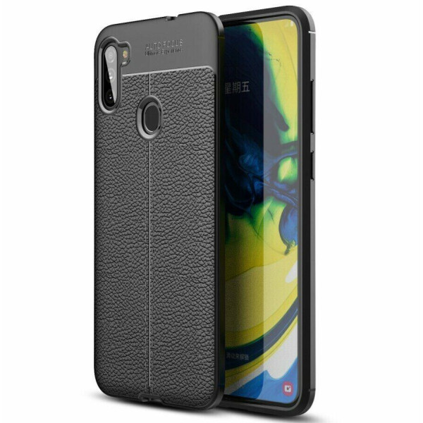 

Защитный чехол Deexe Leather Cover для Samsung Galaxy A11 (A115) - Black