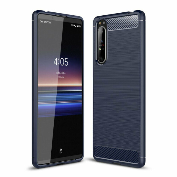 

Защитный чехол UniCase Carbon для Sony Xperia 1 II - Blue