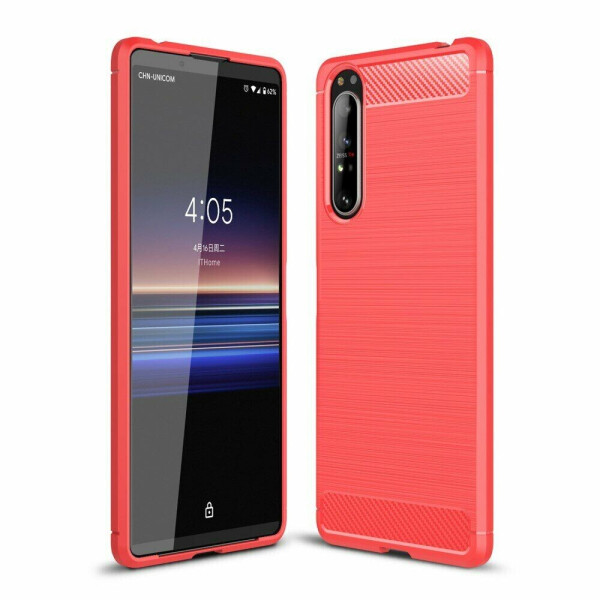 

Защитный чехол UniCase Carbon для Sony Xperia 1 II - Red