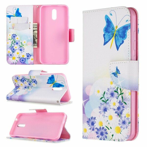 

Чехол-книжка Deexe Color Wallet для Nokia 2.3 - Blue Butterflies