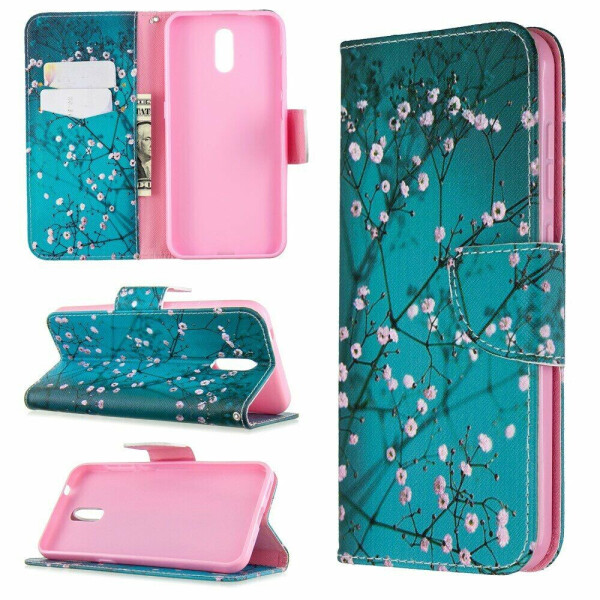 

Чехол-книжка Deexe Color Wallet для Nokia 2.3 - Tree with Flowers