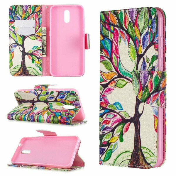 

Чехол-книжка Deexe Color Wallet для Nokia 2.3 - Colorized Tree