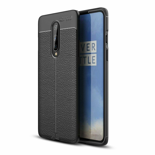 

Защитный чехол Deexe Leather Cover для OnePlus 8 - Black