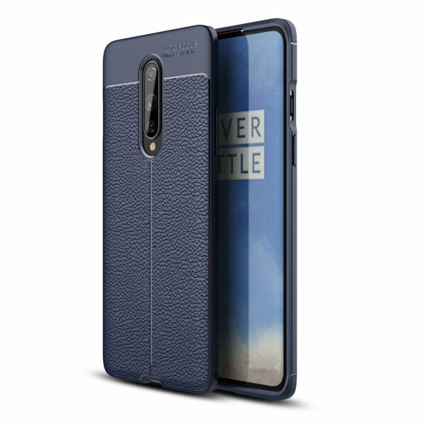 

Защитный чехол Deexe Leather Cover для OnePlus 8 - Blue