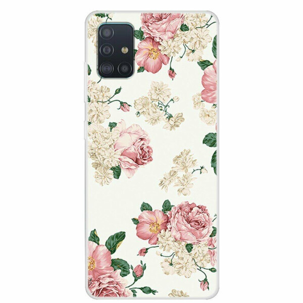 

Силиконовый (TPU) чехол Deexe Life Style для Samsung Galaxy A51 (А515) - Flowers
