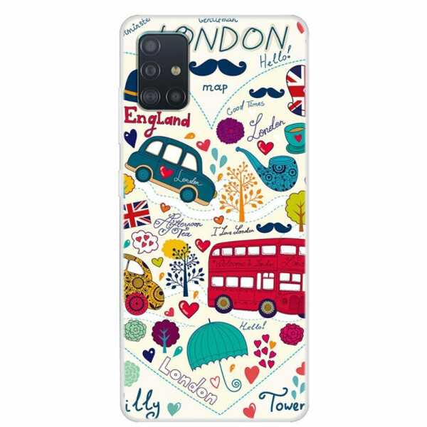 

Силиконовый (TPU) чехол Deexe Life Style для Samsung Galaxy A51 (А515) - London