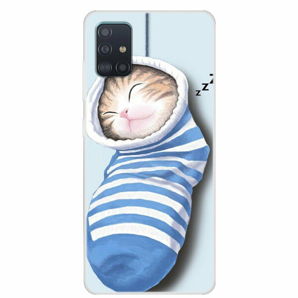 

Силиконовый (TPU) чехол Deexe Life Style для Samsung Galaxy A51 (А515) - Sock