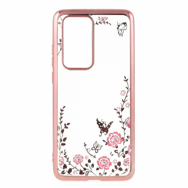 

Силиконовый (TPU) чехол Deexe Shiny Cover для Huawei P40 Pro - Rose Gold