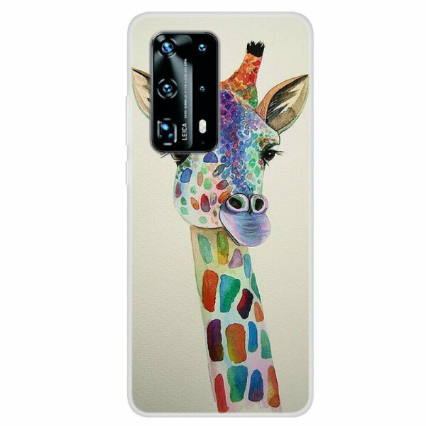 

Силиконовый (TPU) чехол Deexe Life Style для Huawei P40 Pro - Giraffe