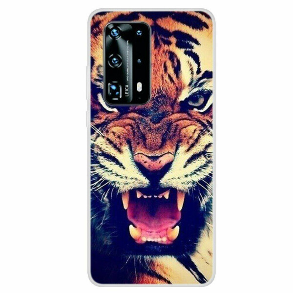 

Силиконовый (TPU) чехол Deexe Life Style для Huawei P40 Pro - Tiger