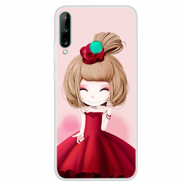 

Силиконовый (TPU) чехол Deexe Life Style для Huawei P40 Lite E - Red Girl