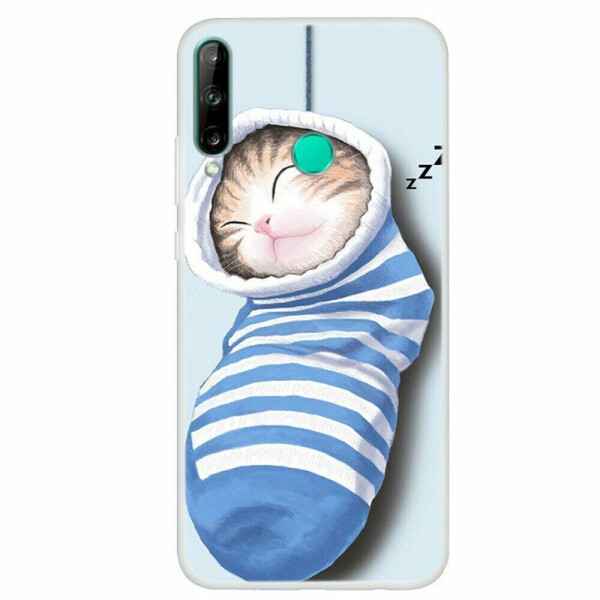 

Силиконовый (TPU) чехол Deexe Life Style для Huawei P40 Lite E - Cat Baby