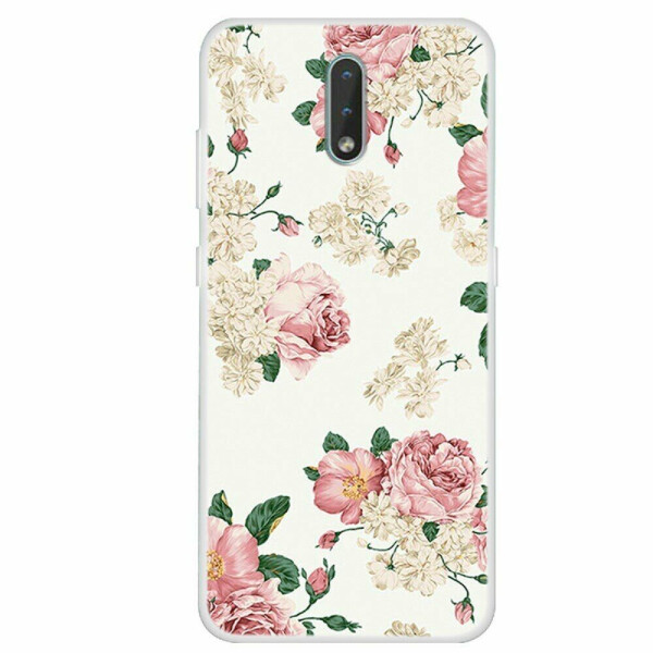

Силиконовый (TPU) чехол Deexe Life Style для Nokia 2.3 - Blooming Flowers