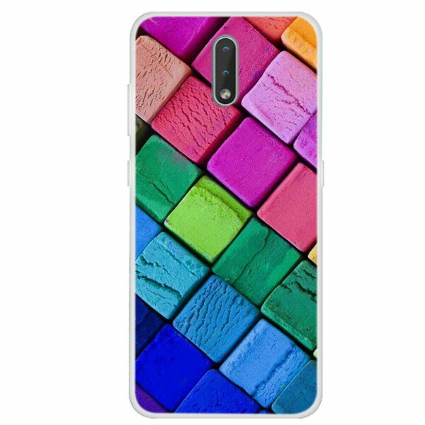 

Силиконовый (TPU) чехол Deexe Life Style для Nokia 2.3 - Colorful Blocks