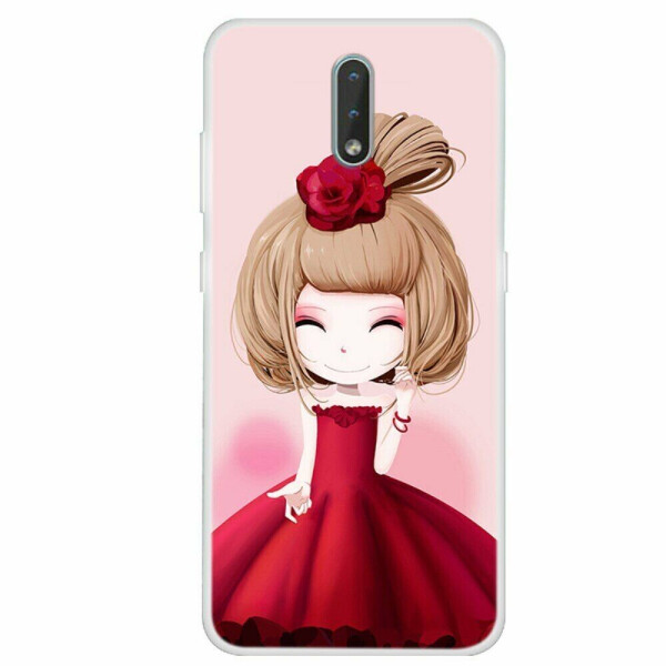 

Силиконовый (TPU) чехол Deexe Life Style для Nokia 2.3 - Cute Girl