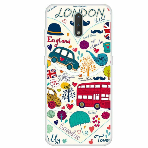 

Силиконовый (TPU) чехол Deexe Life Style для Nokia 2.3 - London Elements