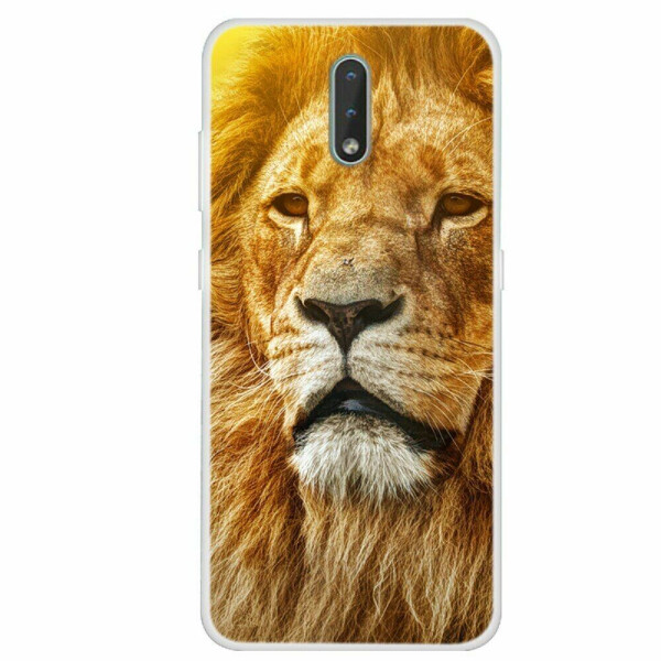 

Силиконовый (TPU) чехол Deexe Life Style для Nokia 2.3 - Lion