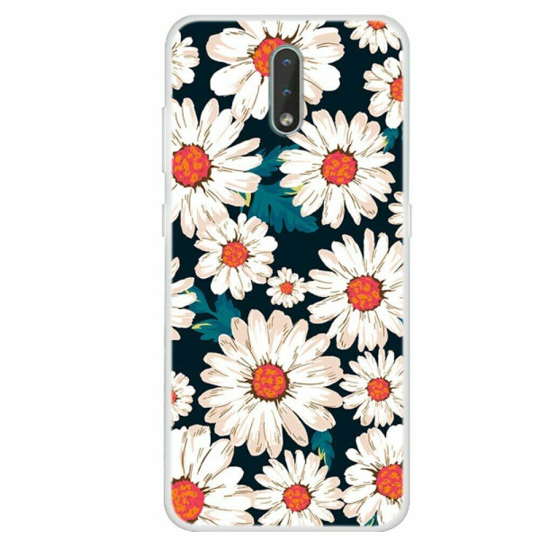 

Силиконовый (TPU) чехол Deexe Life Style для Nokia 2.3 - White Daisy