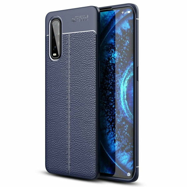 

Защитный чехол Deexe Leather Cover для OPPO Find X2 - Blue
